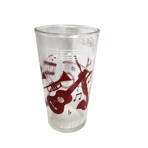 Vintage Hazel-Atlas Musical American Folk Song "Buffalo Gals" Tumbler Glass Cup